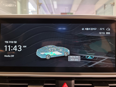 전기차 현대 아이오닉6 Hyundai IONIQ6 모니터 센터페시아 인스트루먼트보드 클러스터 내비게이션 네비게이션